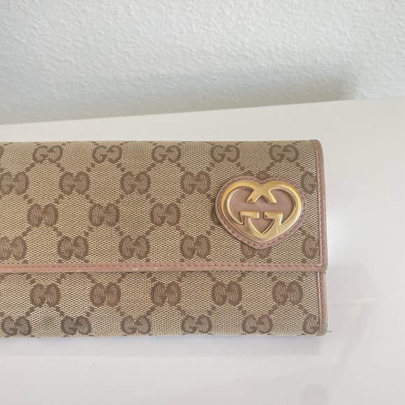 GUCCI Long Wallet ♡ Heart Detail ♡ Rose Gold ♡ W/Box ☆ Y2K ☆ - Picture 16 of 16